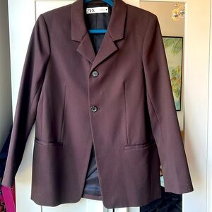 Zara Blazer Brown Chocolate Professional or Casual Slightly Oversized Trending